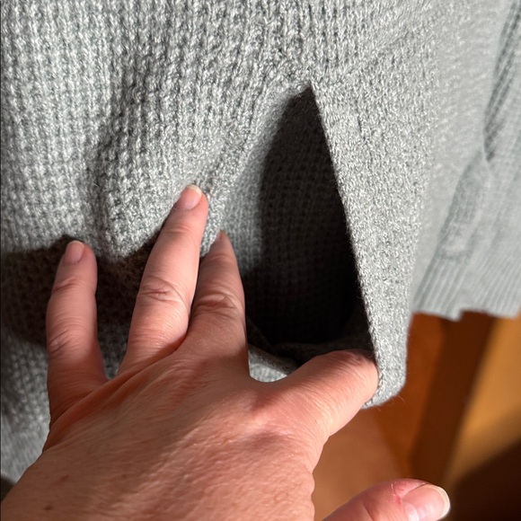 Aerie Green Waffle Knit Hoodie Cozy Pullover Size XS Oversized - Picture 4 of 9